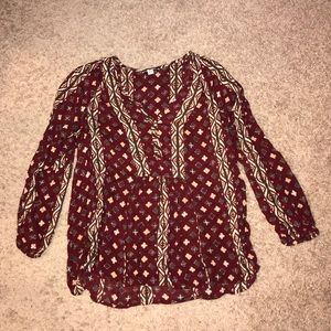 Lucky Brand Tribal Blouse